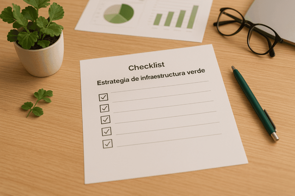 Checklist estrategia de infraestructura verde y azul