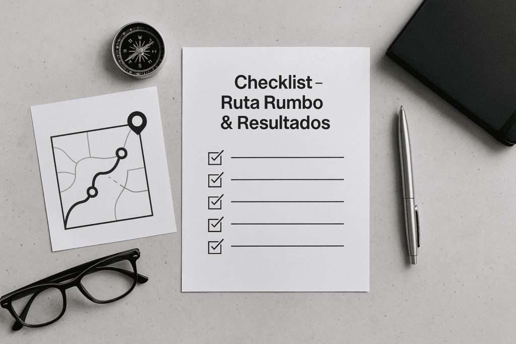 Checklist Ruta Rumbo y Resultados: metodología propia