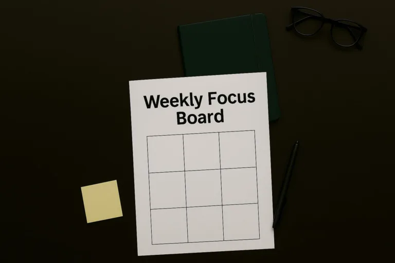 tablero de foco semanal